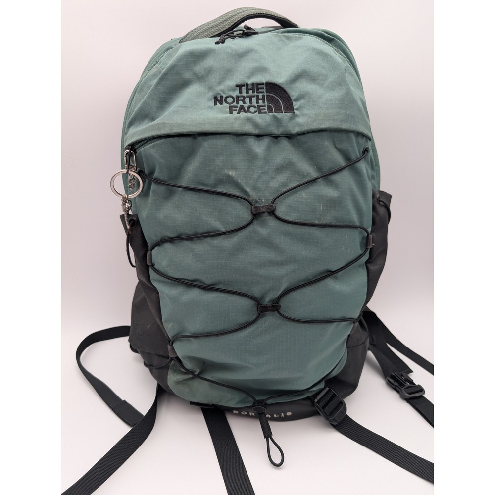 The North Face Borealis Backpack Green Black FlexVent Hiking Travel Daypack